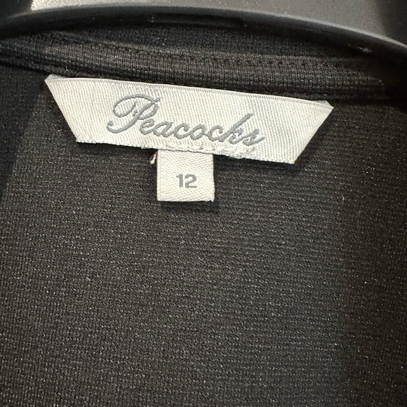 - Black ladies waist coat blazer peacocks used size 12 - Picture 4 of 7